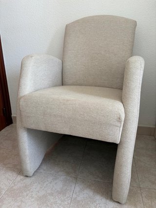 Butaca individual beige nueva