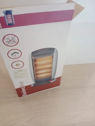 Estufa eléctrica negra y gris