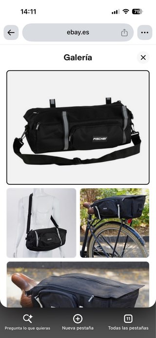 Alforja Fischer Bicicleta 8,5L Negra