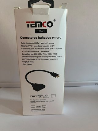 Duplicador HDTV 1 Macho a 2 Hembra 30 cm de cable