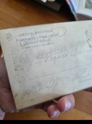 Cartolina Arona Colosso San Carlo primi '900