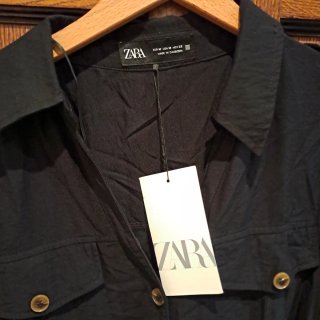 Vestido camisero Zara negro talla M