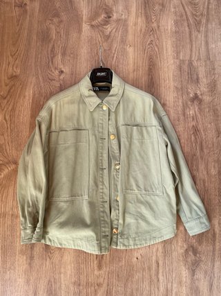 Sobrecamisa Zara Caqui Talla S