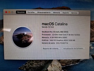 MacBook Pro 13 i7 2.9GHz 8GB RAM