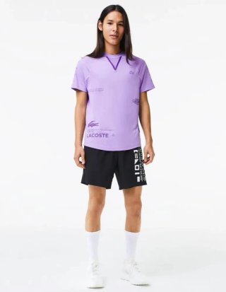 Camiseta deportiva Lacoste morada slim fit