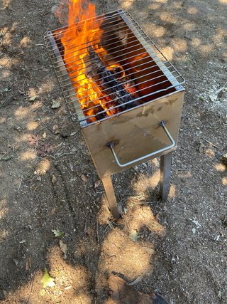 Barbacoa americana de totalmente  de acero inox.