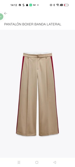 Pantalón Boxer Zara Talla S Banda Lateral