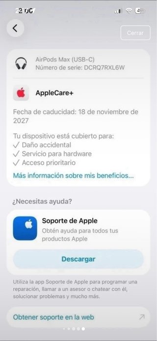 AirPods Max 2 en color plata, completamente nuevos