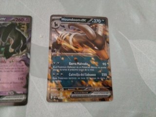 Cartas Pokémon Cofagrigus EX y Houndoom EX