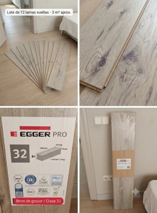 Lamas suelo laminado Egger Pro 8mm (3 m²)
