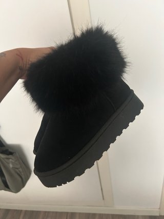 Botas niña negras con pelo y de lluvia talla 32/33