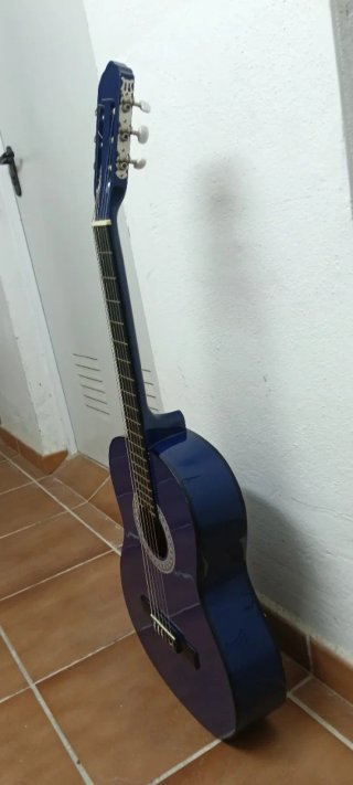 Guitarra Clásica Azul para Principiantes Rocío