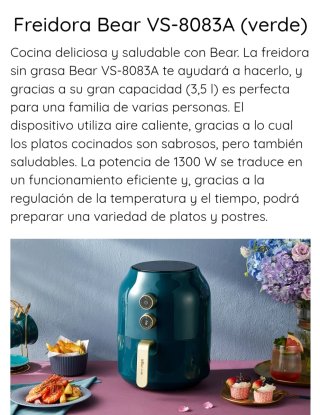 Freidora de aire Bear 3,6L