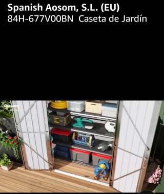 Caseta de Jardín Outsunny Madera y Metal