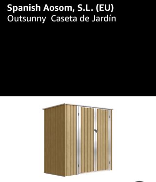 Caseta de Jardín Outsunny Madera y Metal