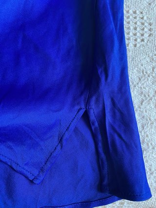 Vestido Bershka Satén Azul Talla M