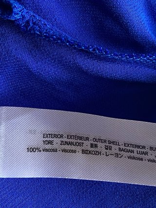 Vestido Bershka Satén Azul Talla M