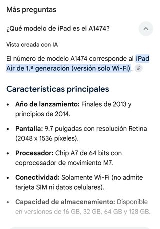 Apple iPad Air 1 Plata