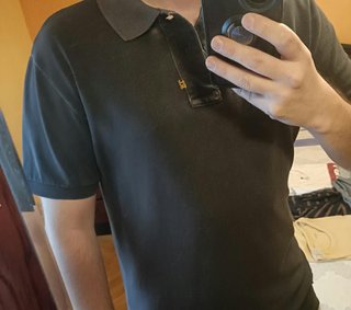 Polo Ralph Lauren gris manga corta