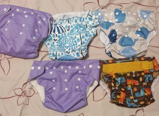 Pañales de tela reutilizables varios estampados