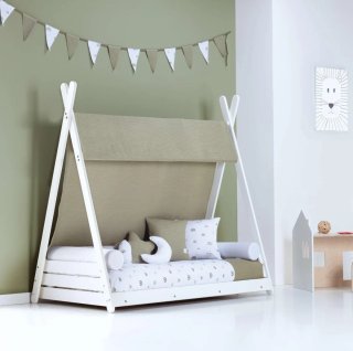 Cama infantil cabaña o Tipi-Montessori madera
