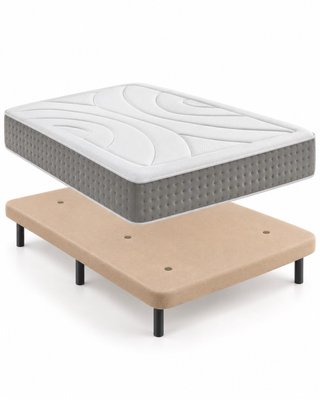 BASE TAPIZADA + COLCHÓN NUEVO