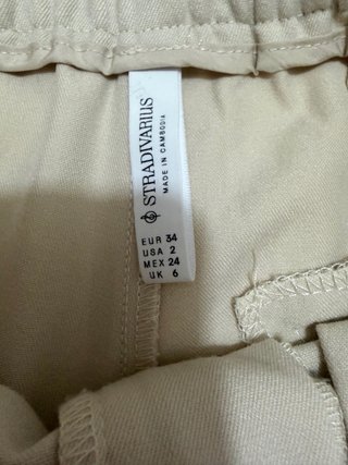 Pantalón Stradivarius Beige Talla 34