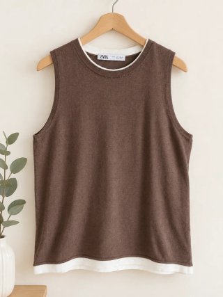 Chaleco Punto Zara Talla M