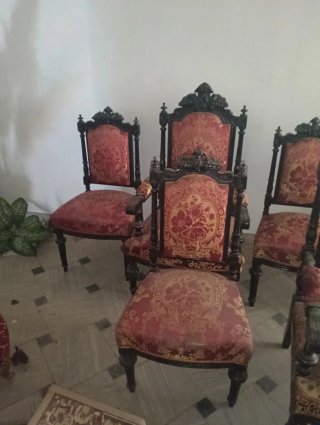 Conjunto 5 Sillas/Sillones Estilo Historicista