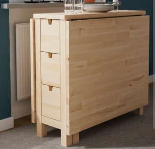 Mesa IKEA NORDEM abedul plegable