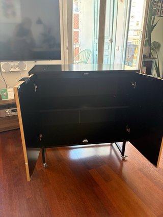 Mueble auxiliar vintage madera y metal
