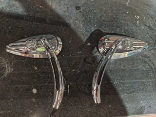 Espejos moto custom cromados