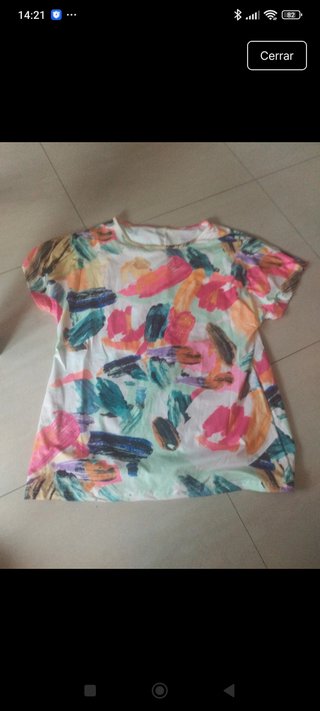 Camiseta mujer estampada multicolor