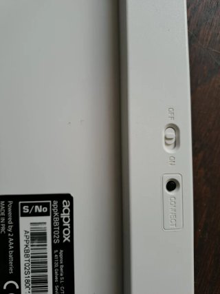 Teclado Bluetooth Aprox appKBBT02S Plata/Blanco