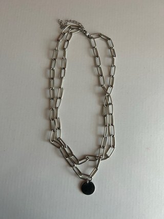Collana a catena con pendente tondo