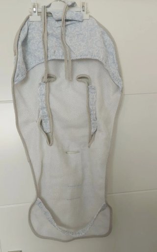 Funda para silla de paseo azul y topo
