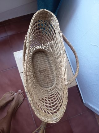 Bolso de playa de mimbre