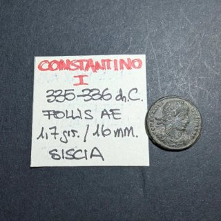 Moneda romana Constantino I 335-336 d.C. Siscia