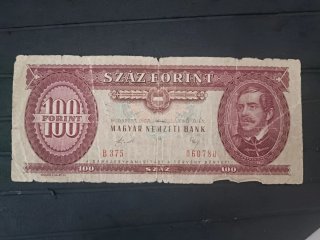 Billete 100 Forint Hungría 1968