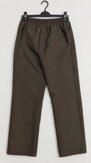 Pantalón ancho marrón elástico