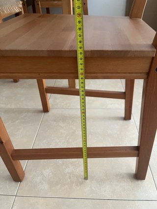 Mesa comedor madera + 4 sillas