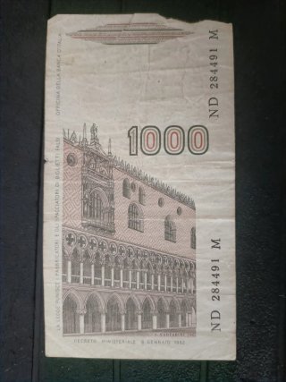 Billete 1000 Lire Italia