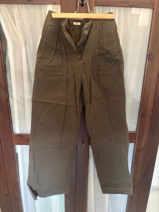 Pantalón Massimo Dutti verde caqui