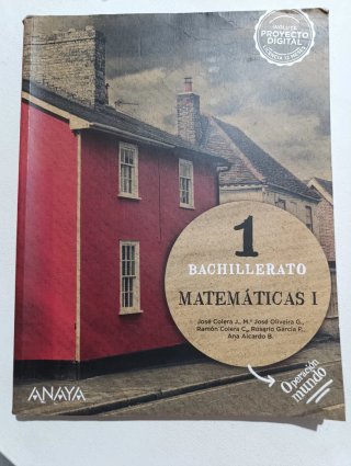 Libro de matemáticas 1°de bachillerato