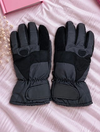 Guantes Thinsulate Moto Negro/Gris