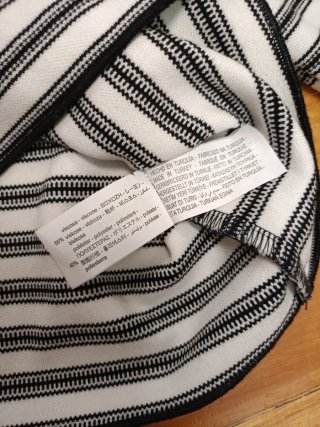 Top Zara Rayas Hombros Descubiertos Talla L