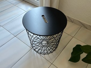 Mesa auxiliar/almacenaje IKEA KVISTBRO negra