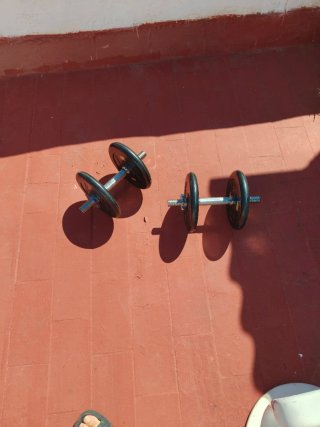 Mancuernas ajustables con discos