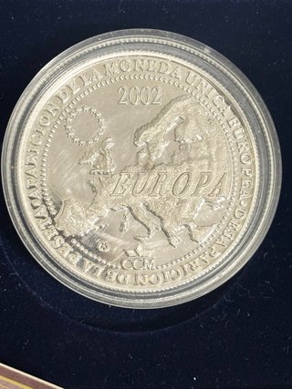 Moneda de Plata 2002 Europa Círculo del Arte