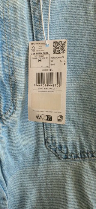 Pantalón vaquero cargo azul
